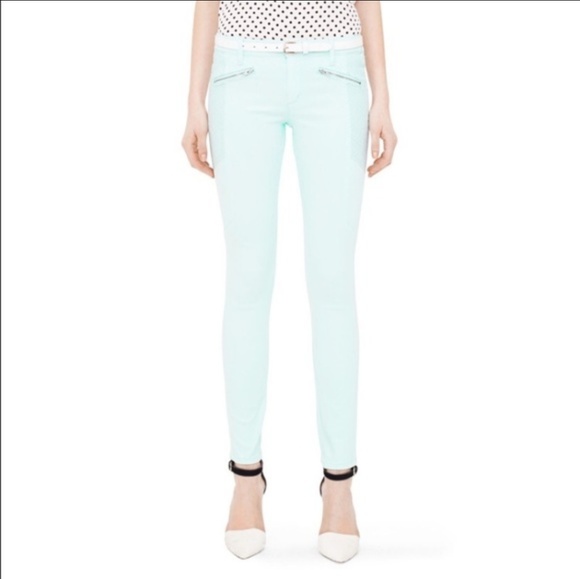 Club Monaco Denim - 6 Club Monaco Jennifer Moto jeans mint green